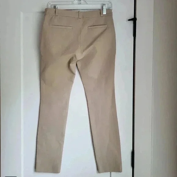 $435 Joseph High-Rise Slim Gabardine Trouser Pants in Tan Women’s Sz 4 U…
